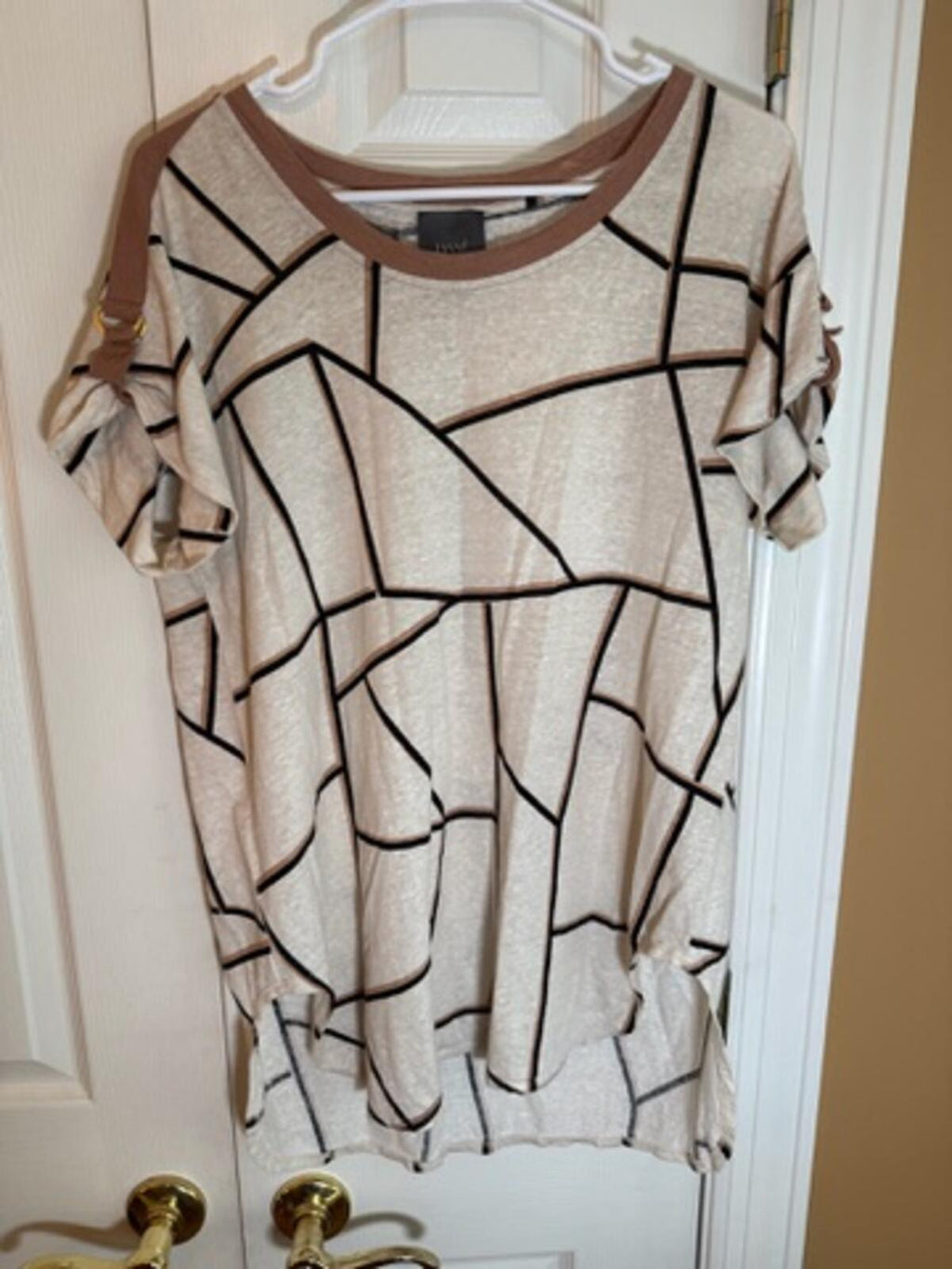 Lysse New York Women’s Medium Linen Blend Geometric Print M