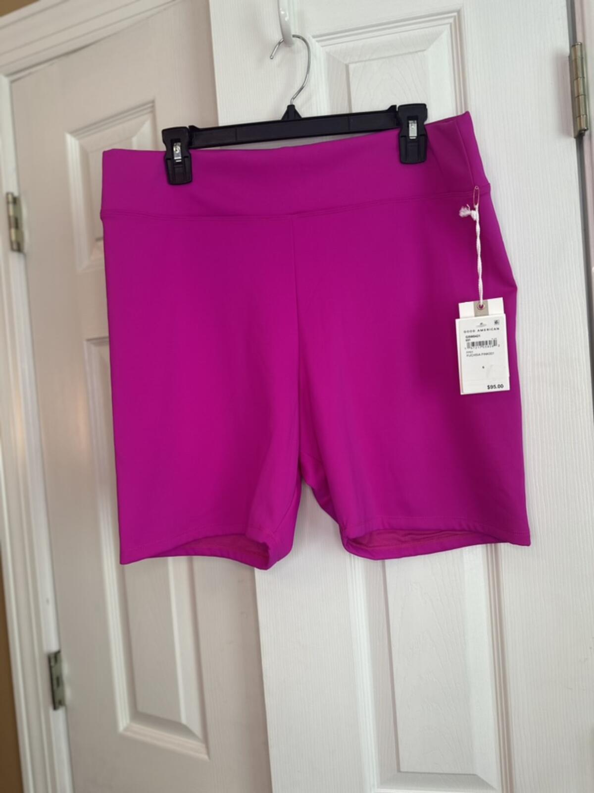 Good American Fuchsia Pink Biker Shorts Size 6 (2x)