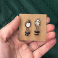 White Buffalo and Copper Drop Earrings