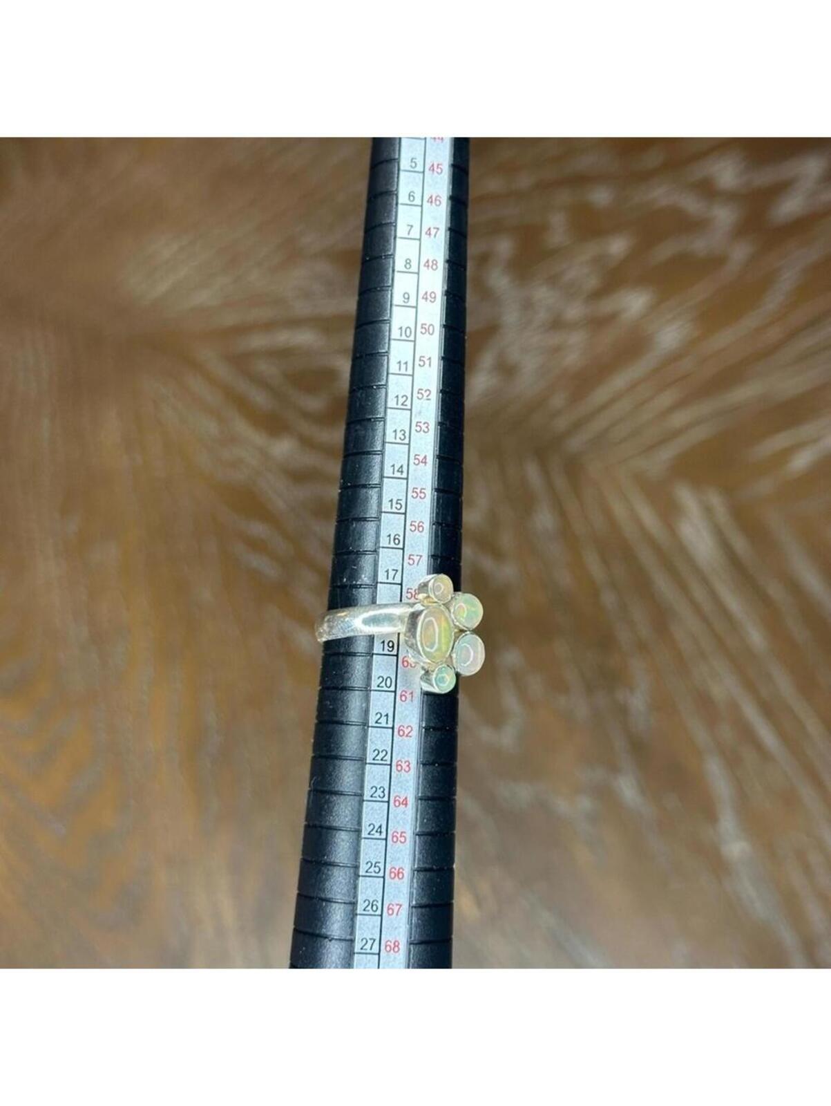 Ethiopian Opal Cluster Ring