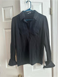 Wolford Pintuck Front Tuxedo Blouse