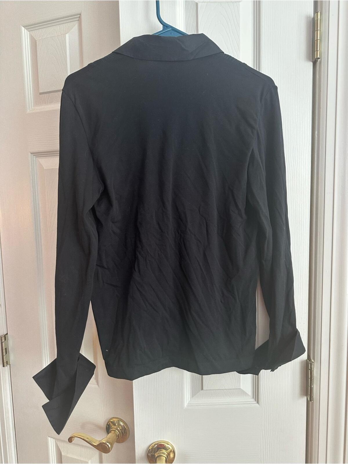 Wolford Pintuck Front Tuxedo Blouse