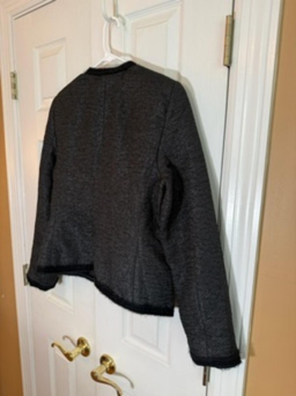 Armani Collezioni Women’s Black Textured Button Front Jacket