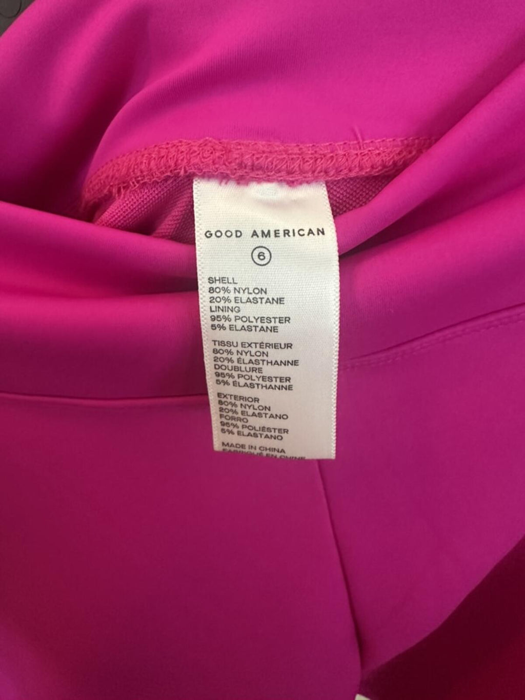 Good American Fuchsia Pink Biker Shorts Size 6 (2x)