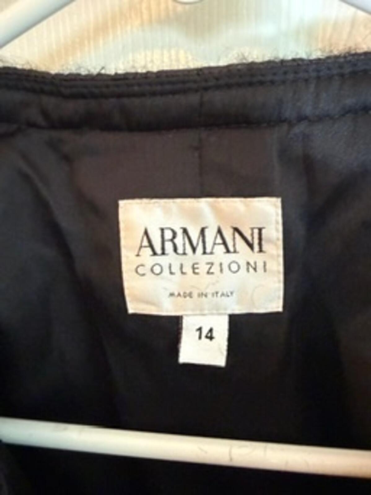 Armani Collezioni Women’s Black Textured Button Front Jacket