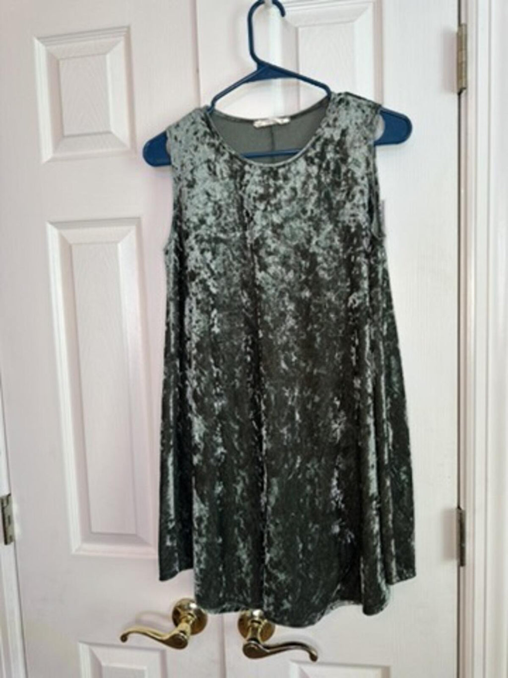 Molly Green Sleeveless Velvet Dress Size S