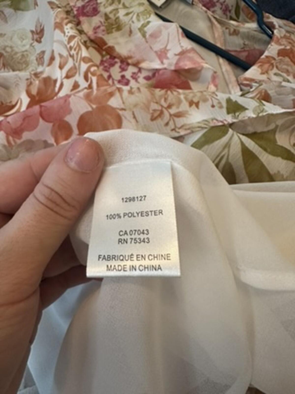 Joie Floral Print Sheer Polyester Blouse Size S/P