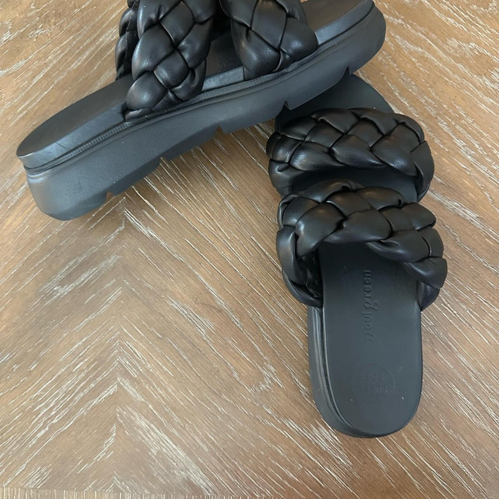 Paul Green Braided Platform Slide Sandals