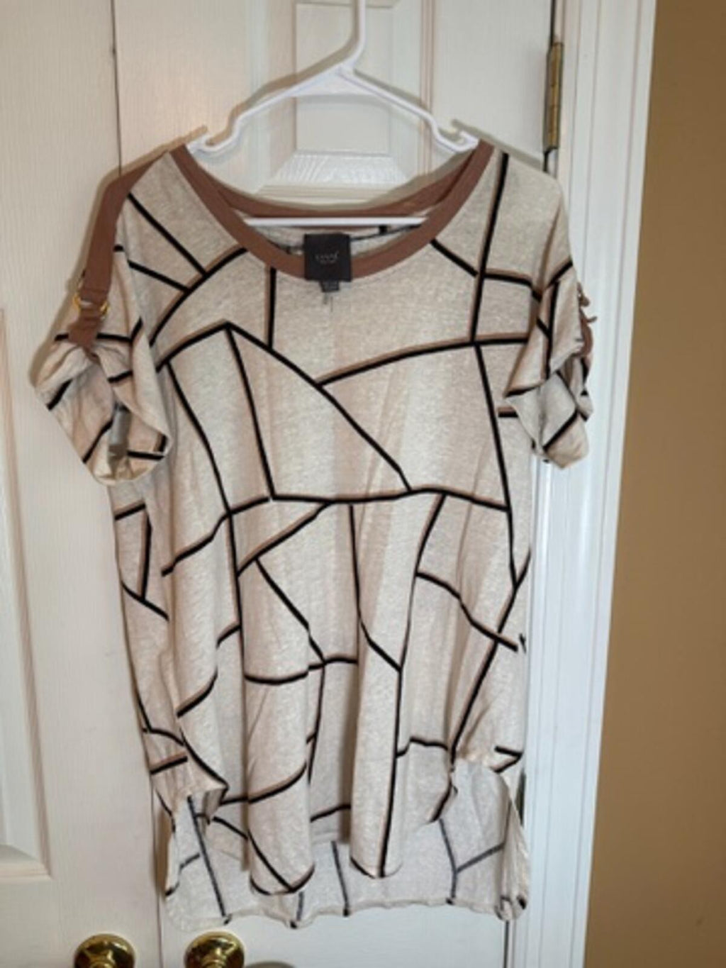 Lysse New York Women’s Medium Linen Blend Geometric Print M