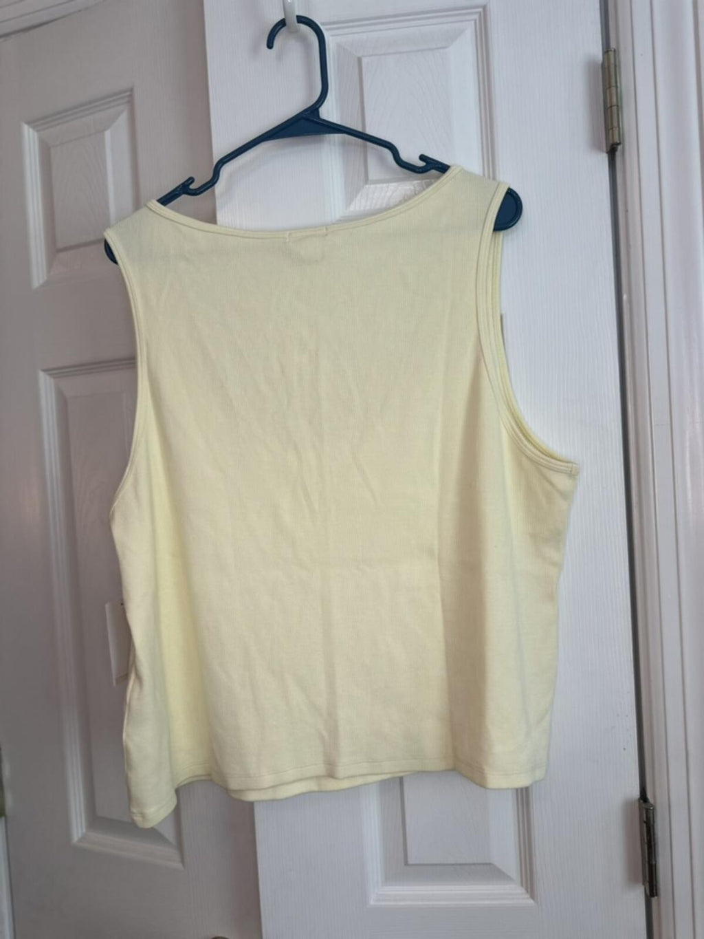 Good American Light Yellow Ribbed Tank Top 5XL