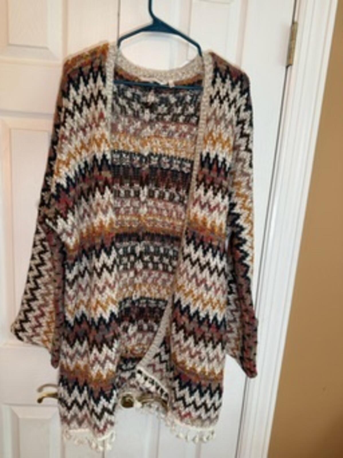 Soft Surroundings Women’s Boho Open Front Cardigan Sweater
