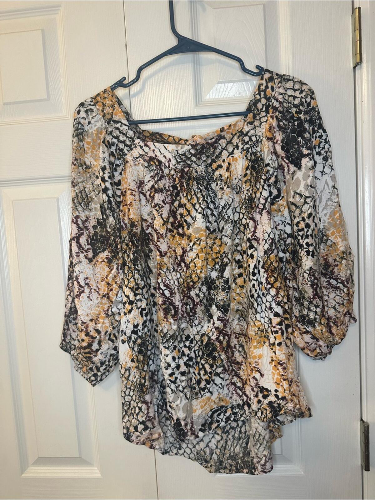 Savanna Jane Snake-Print Blouse