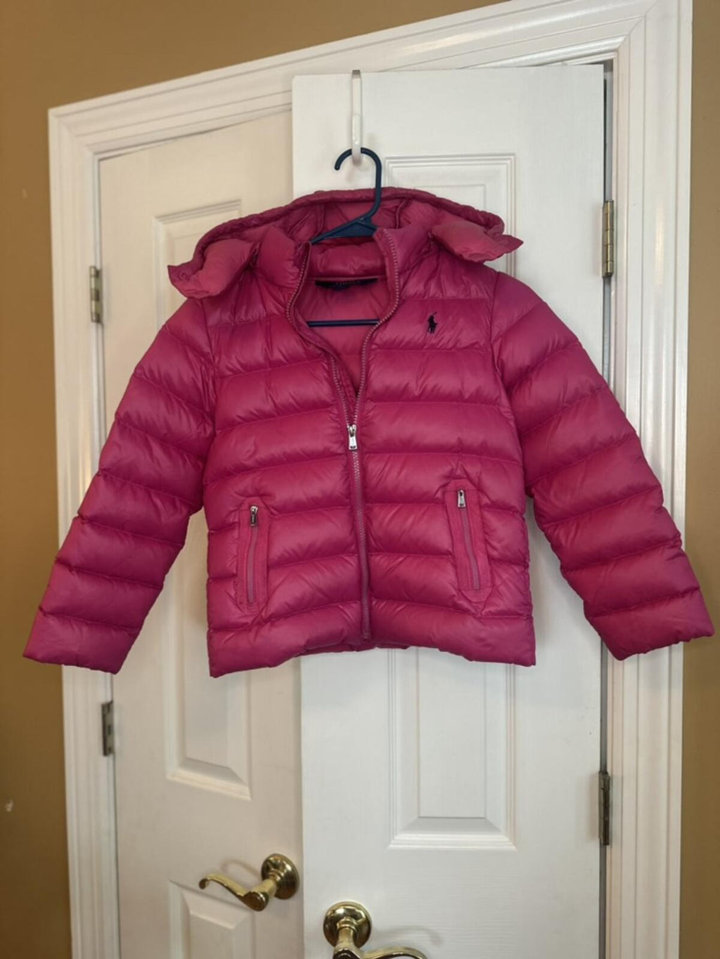 Polo Ralph Lauren Girls Pink Puffer Jacket Size S (7)