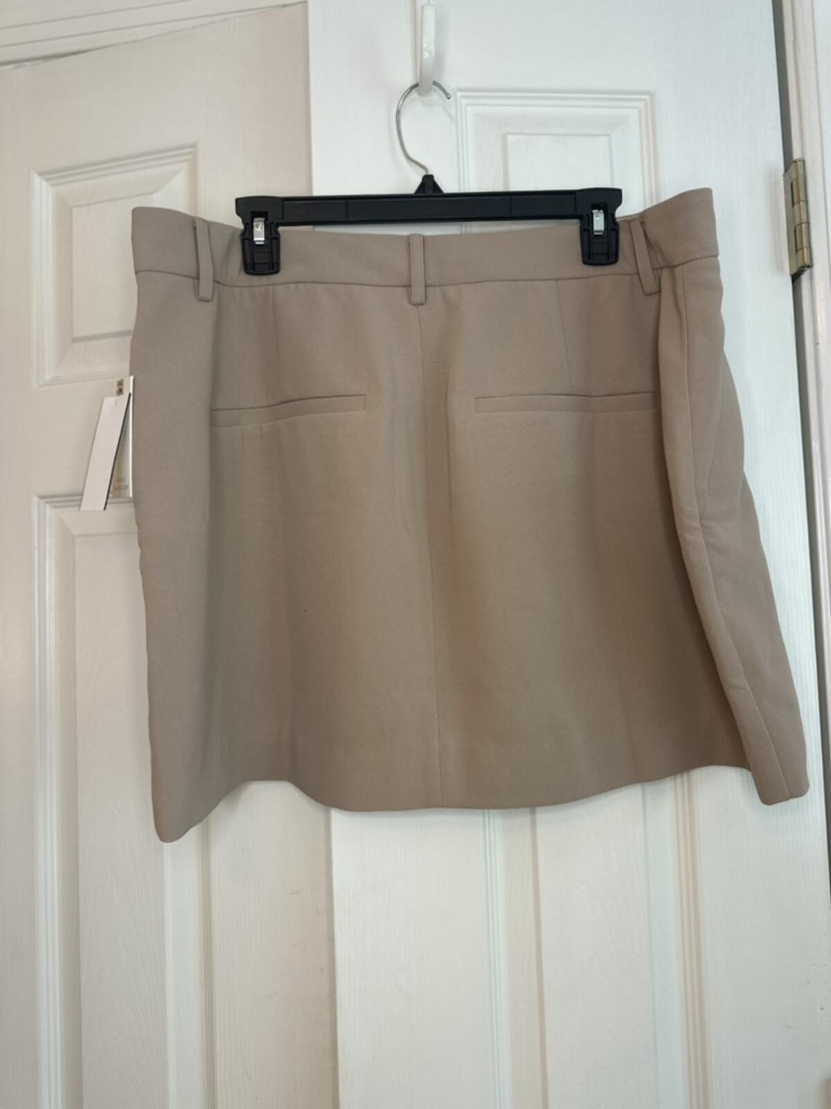 Good American Beige Mini Skirt