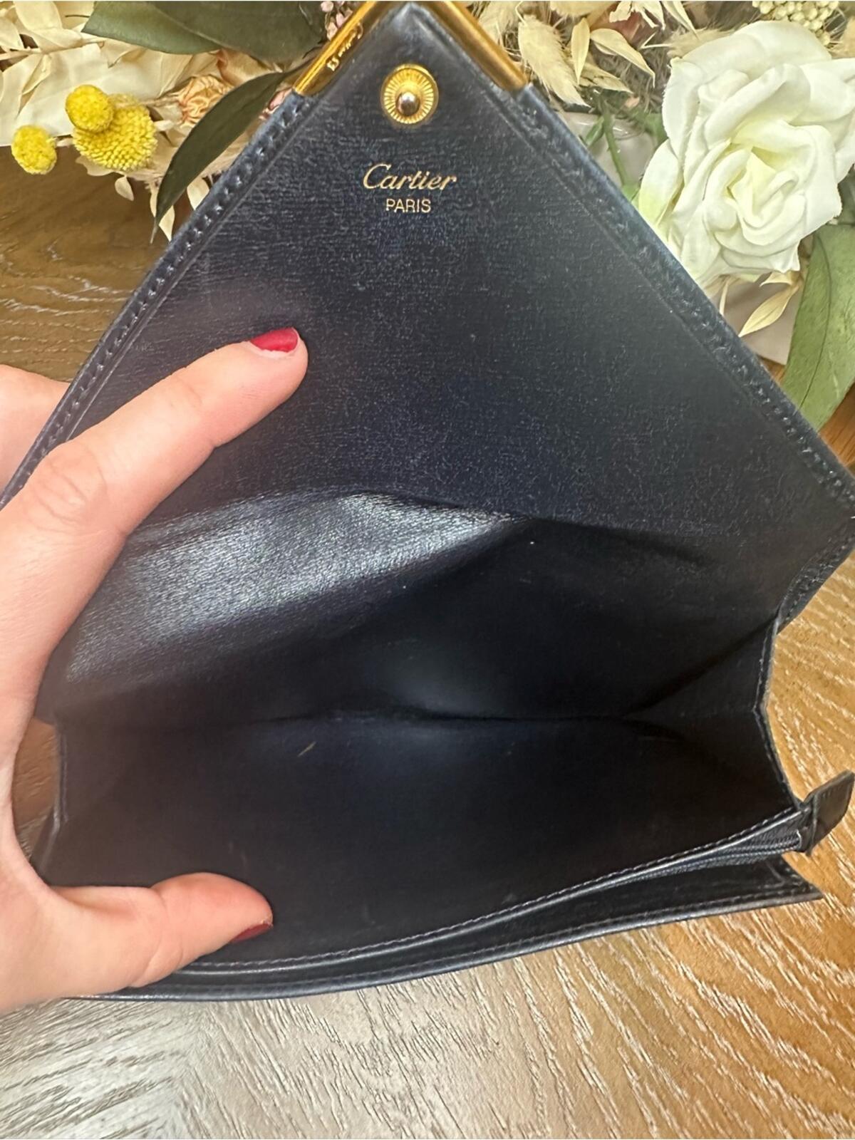 Vintage Navy Cartier Wallet