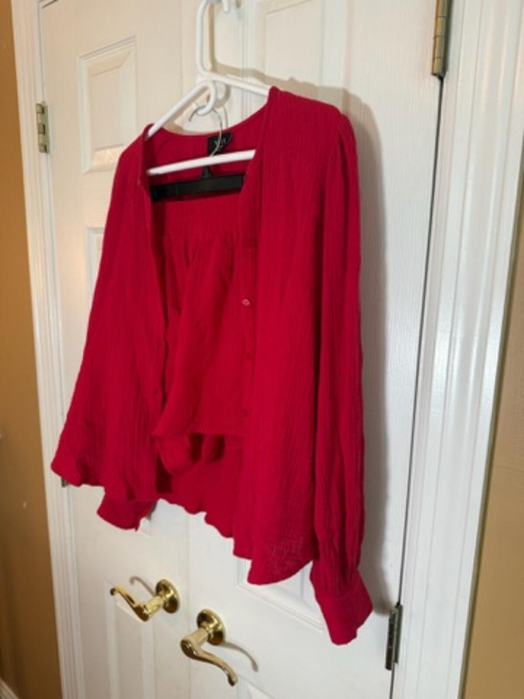 VICI 2 Piece Matching Gauze Cotton Lounge Set Red