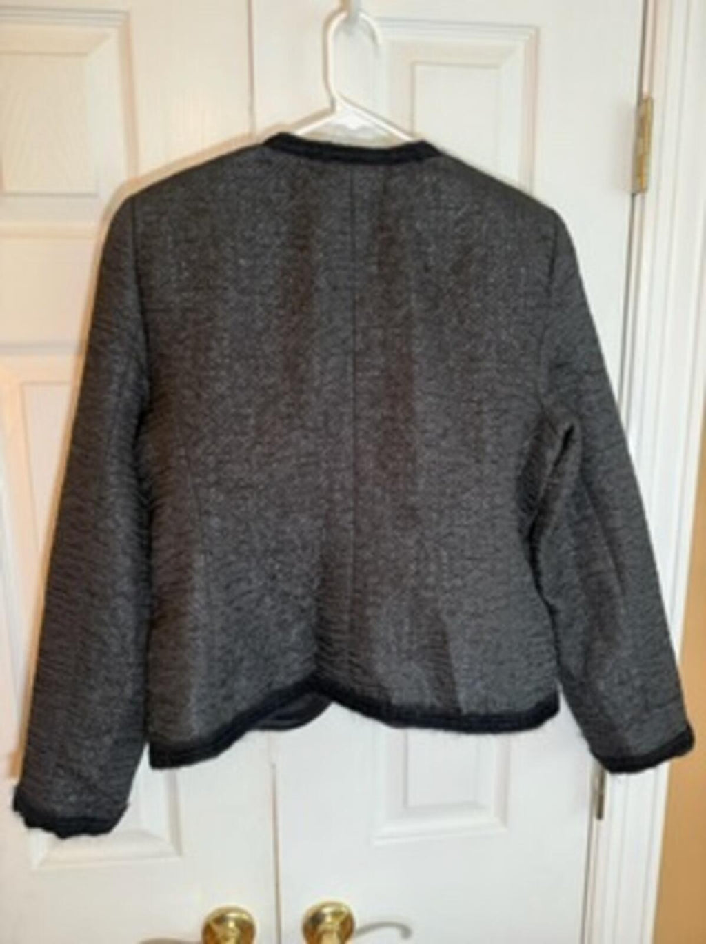 Armani Collezioni Women’s Black Textured Button Front Jacket