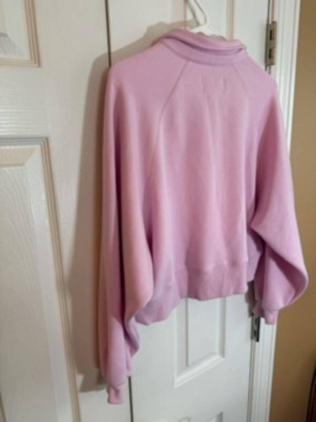 Simply Southern Pink Snap Collar Cropped Pullover Sweatshirt Women’s Soft Casual