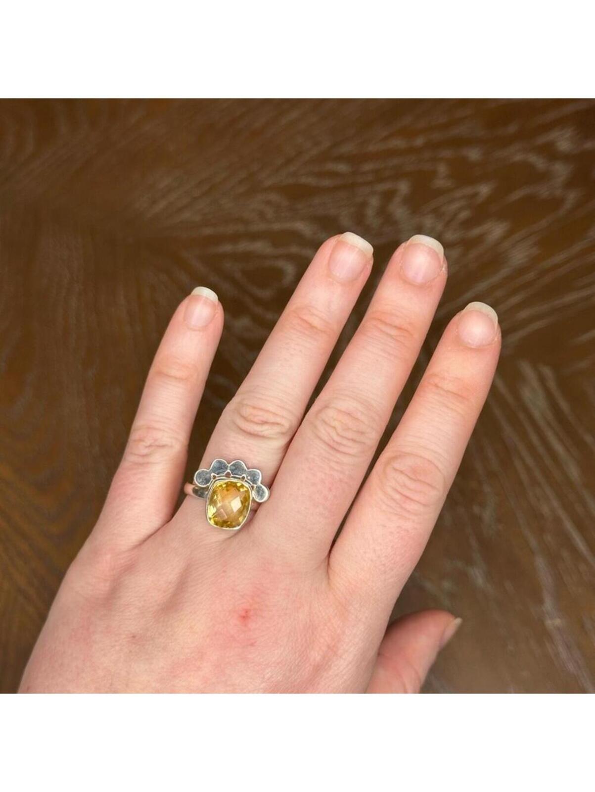 Citrine and Sterling Silver Ring