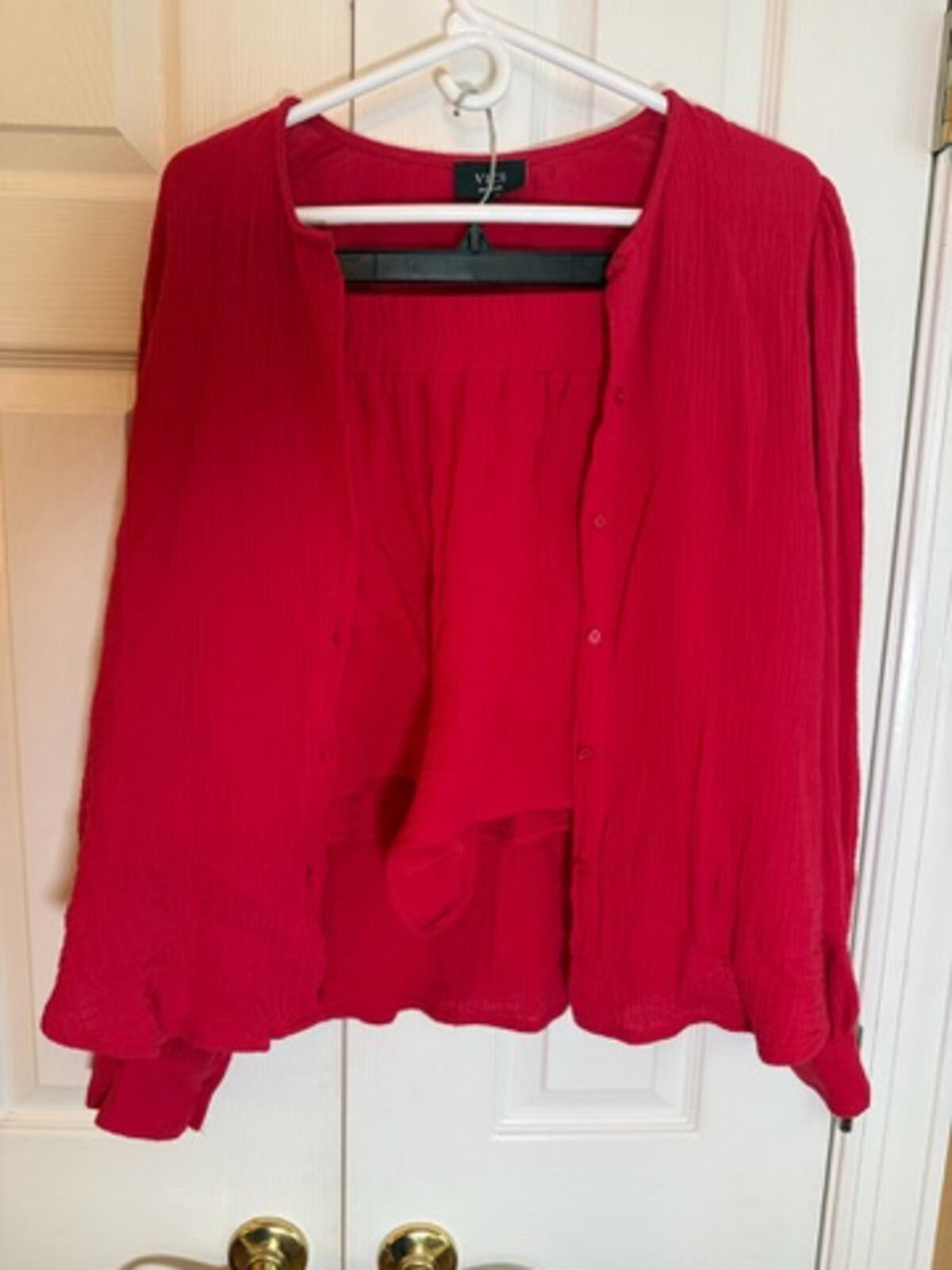 VICI 2 Piece Matching Gauze Cotton Lounge Set Red