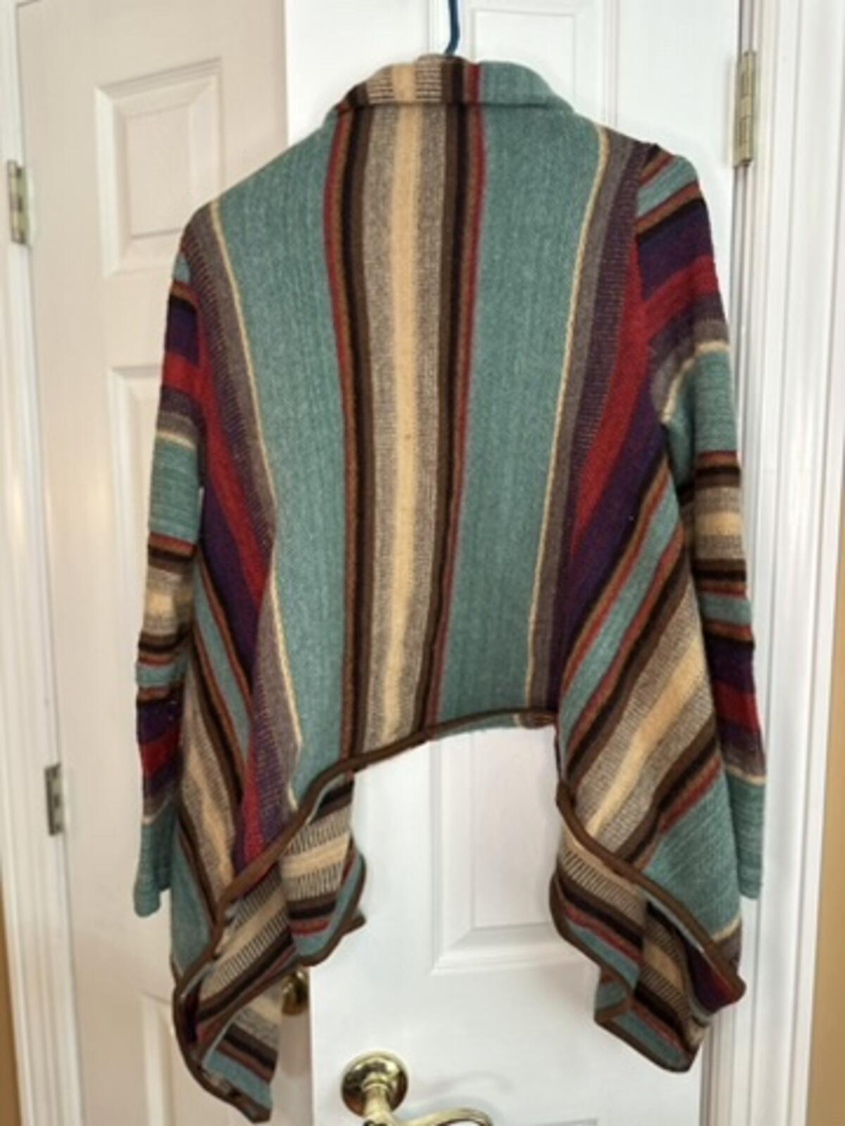 Lauren Ralph Lauren Striped Knit Cardigan Sweater S/M