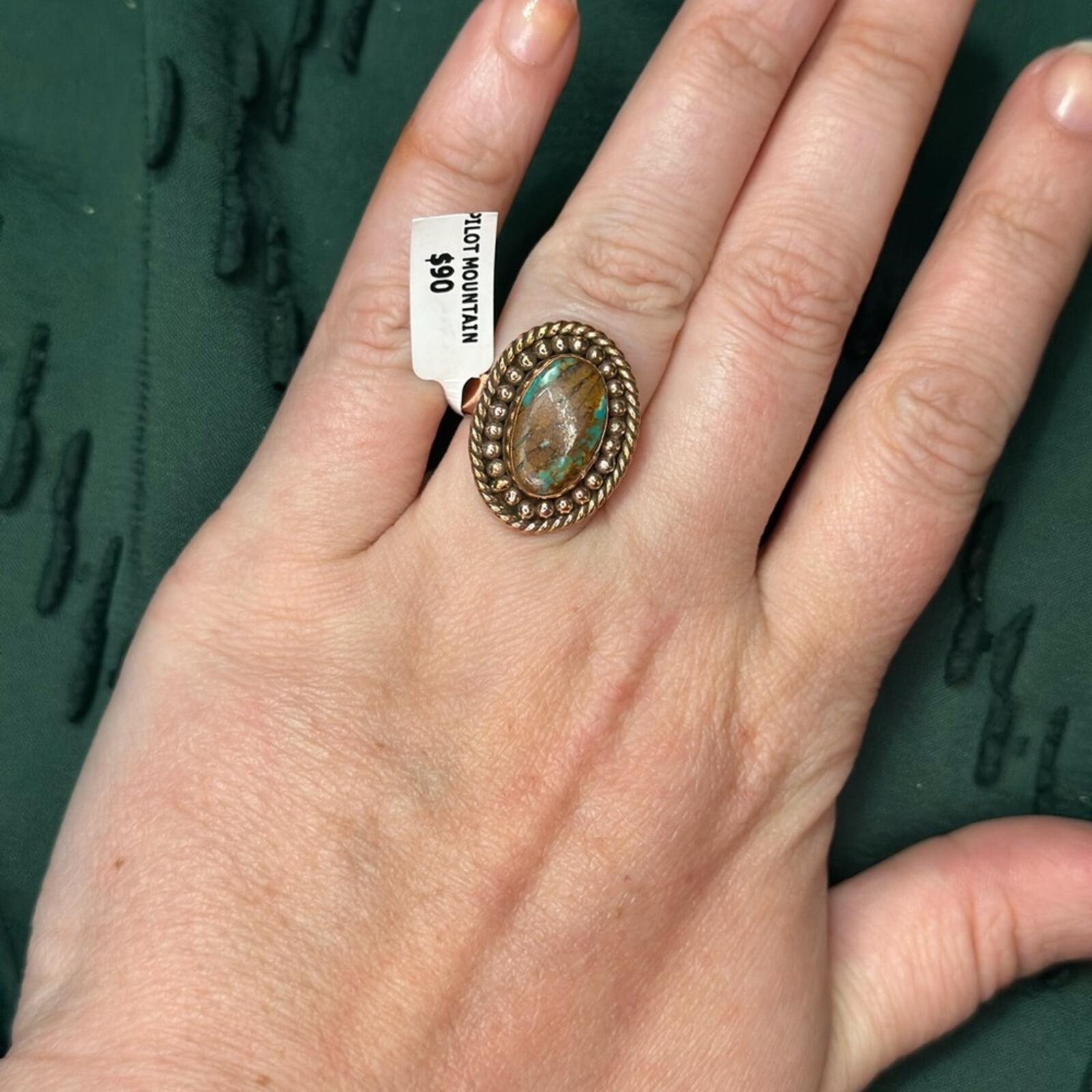 Pilot Mountain Turquoise Copper Ring