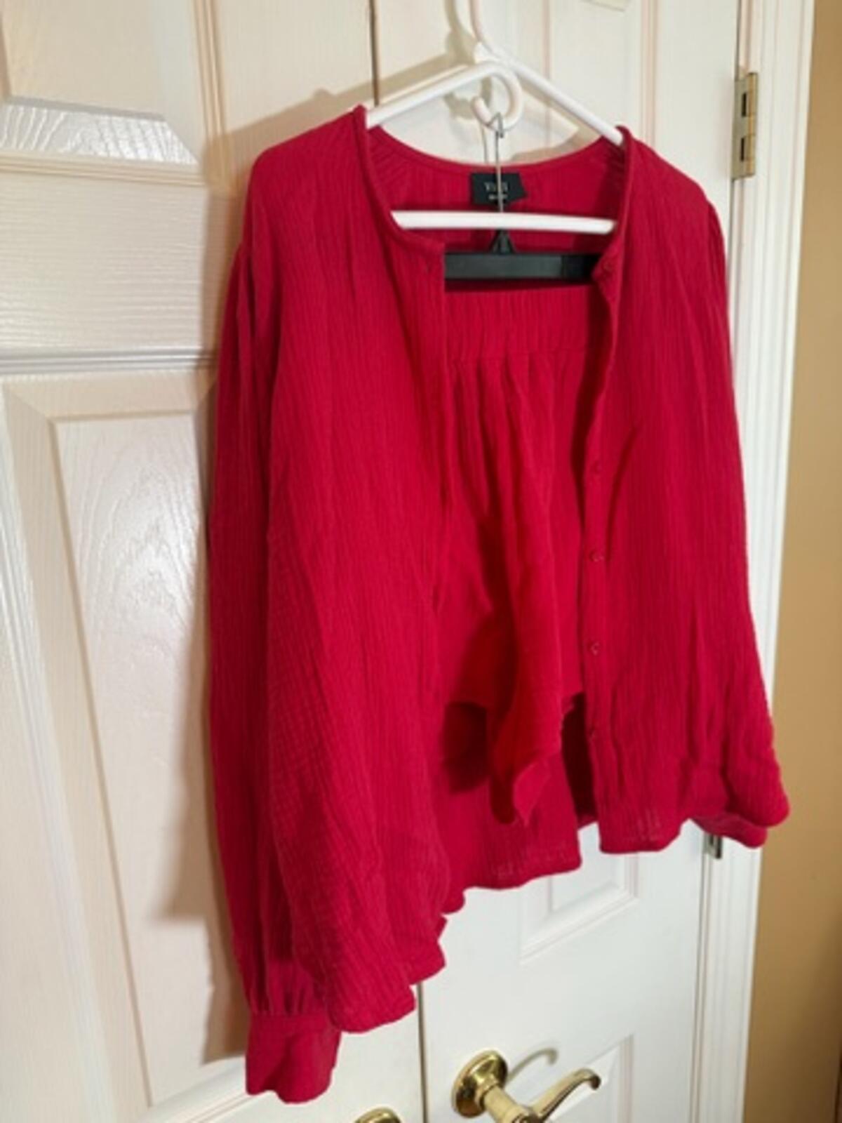 VICI 2 Piece Matching Gauze Cotton Lounge Set Red