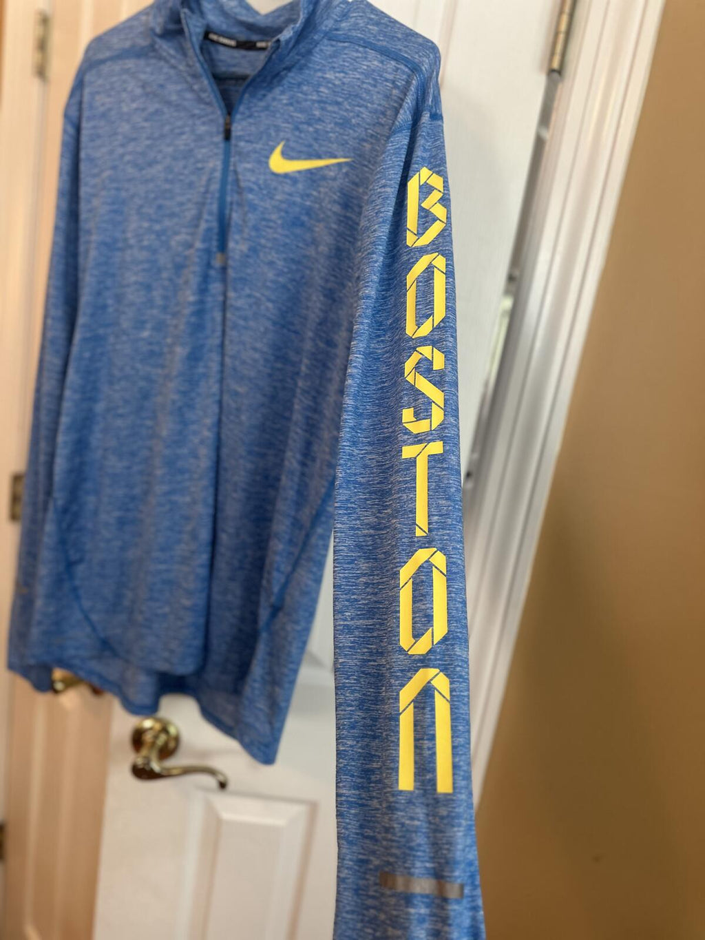 Nike Boston Marathon Dri-FIT Blue Running Long Sleeve Size L
