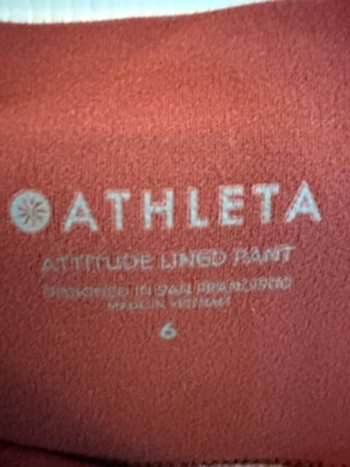 Athleta Attitude Lined Pant Women’s Size 6 Burgundy Ruched