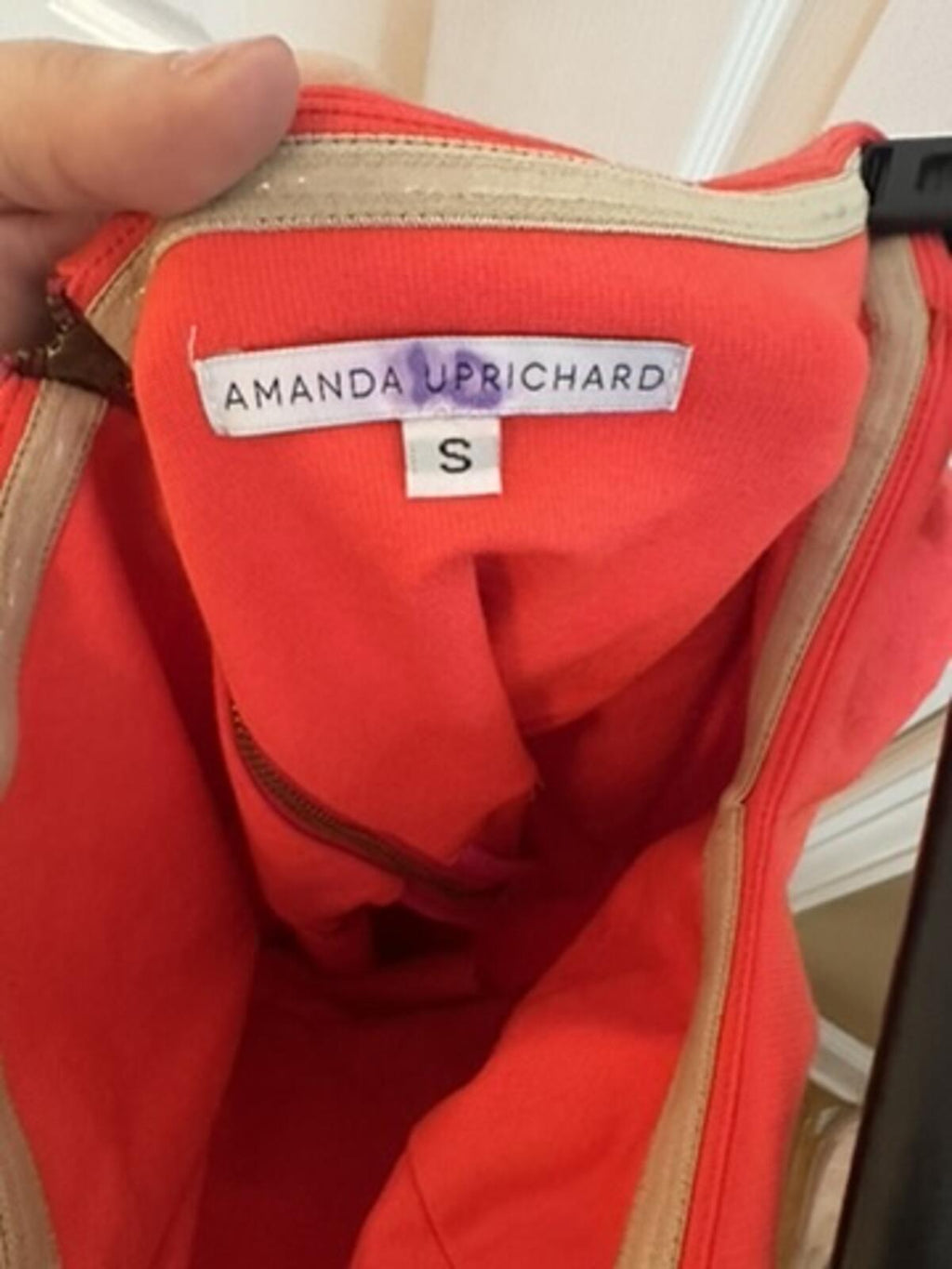 Amanda Uprichard Strapless Coral Dress Size Small