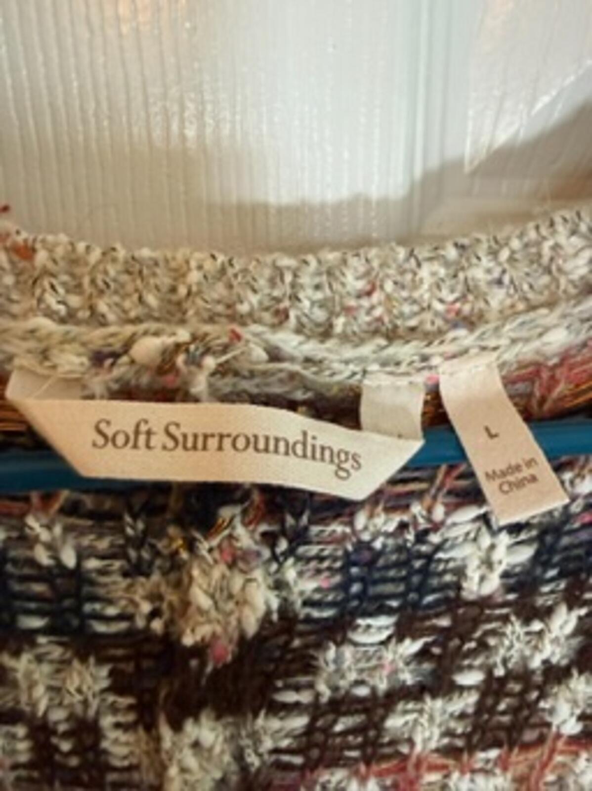 Soft Surroundings Women’s Boho Open Front Cardigan Sweater
