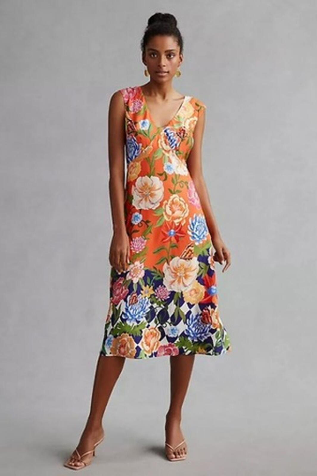 Anthropologie Floral Midi Dress