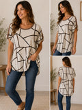 Lysse New York Women’s Medium Linen Blend Geometric Print M