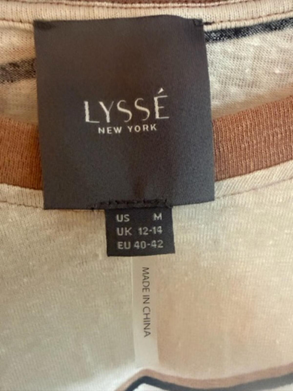 Lysse New York Women’s Medium Linen Blend Geometric Print M