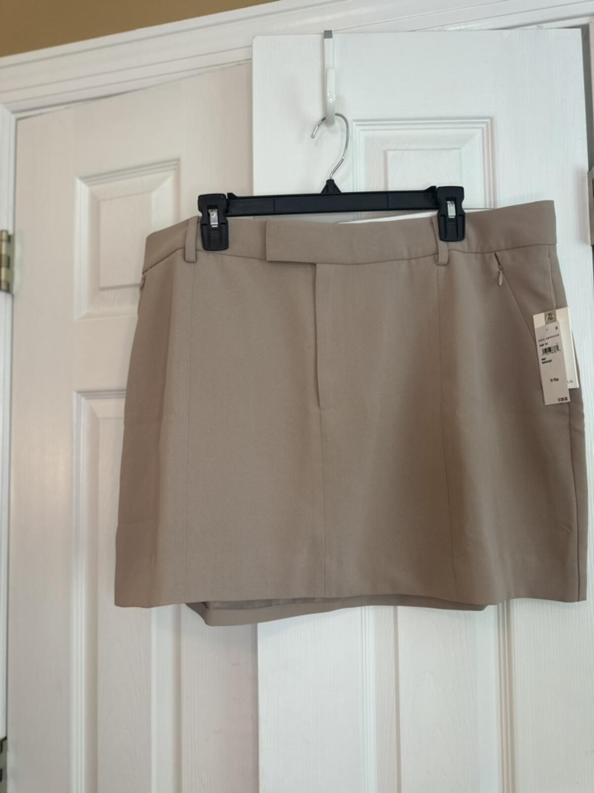 Good American Beige Mini Skirt