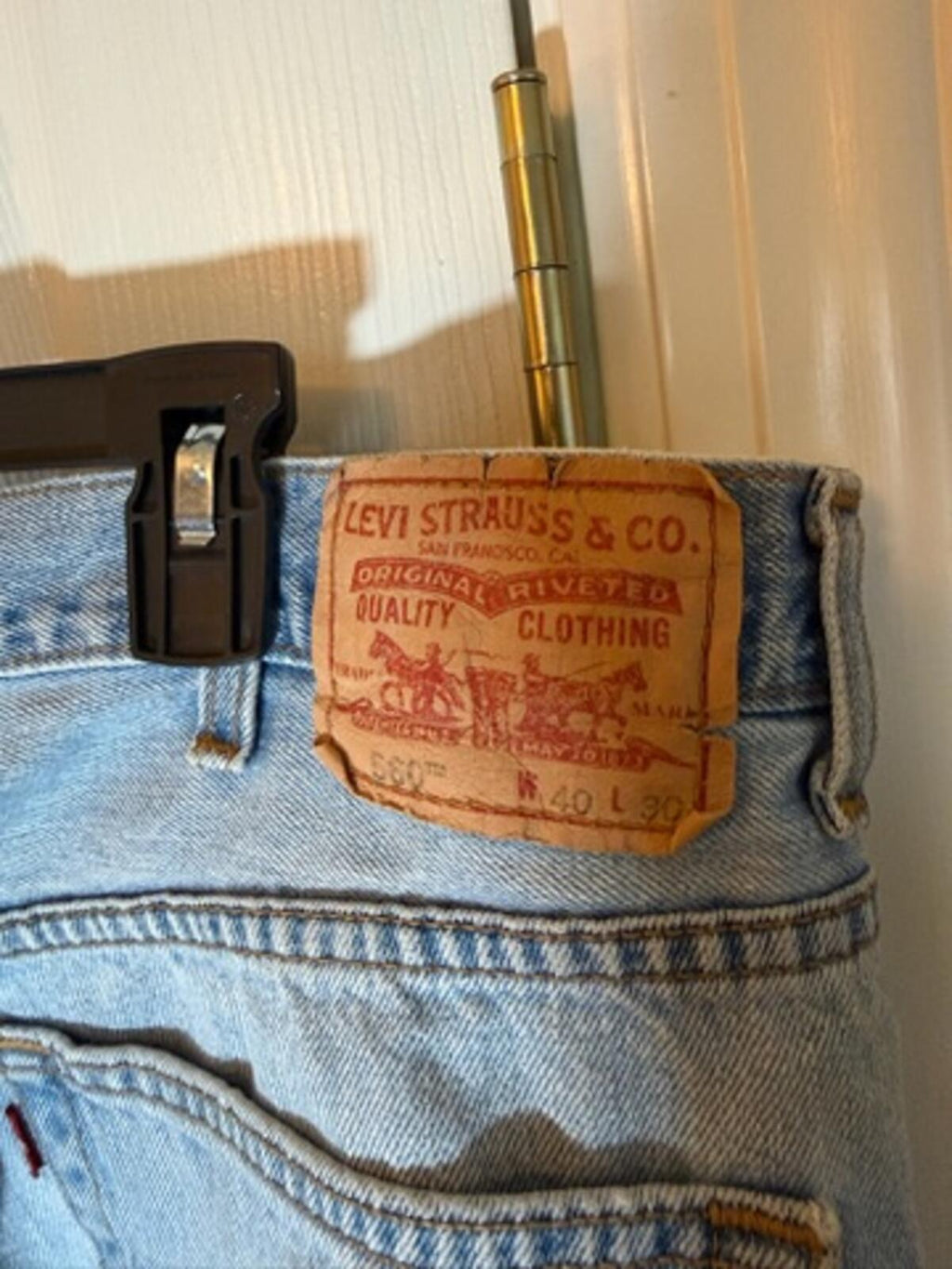 LEvi Light Blue Denim Cutoff Shorts with Frayed Hem
