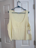 Good American Light Yellow Ribbed Tank Top 5XL