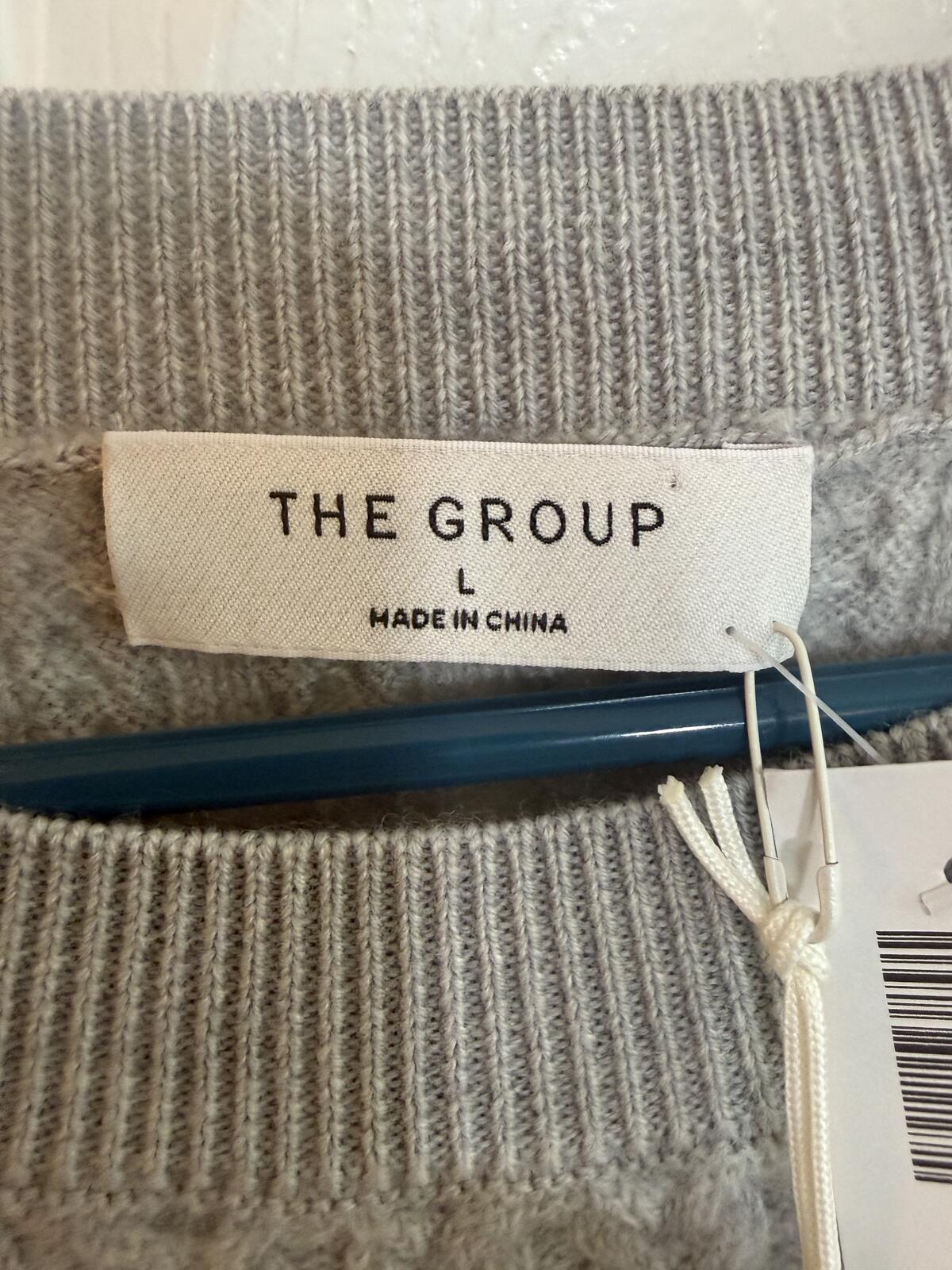Aritzia The Group Fine Merino Wool Sweater Heather Chrome L