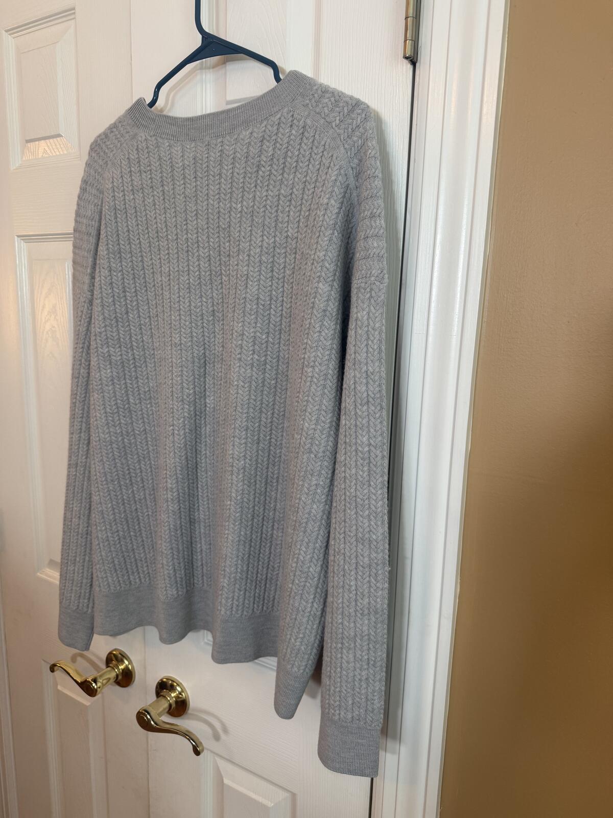 Aritzia The Group Fine Merino Wool Sweater Heather Chrome L