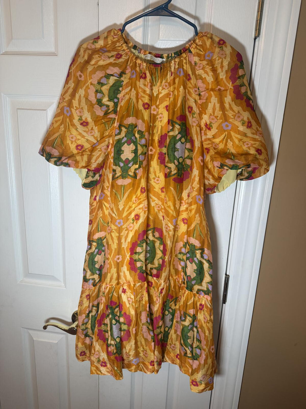 Marie Oliver Floral Puff Sleeve Mini Dress Women’s Size XL