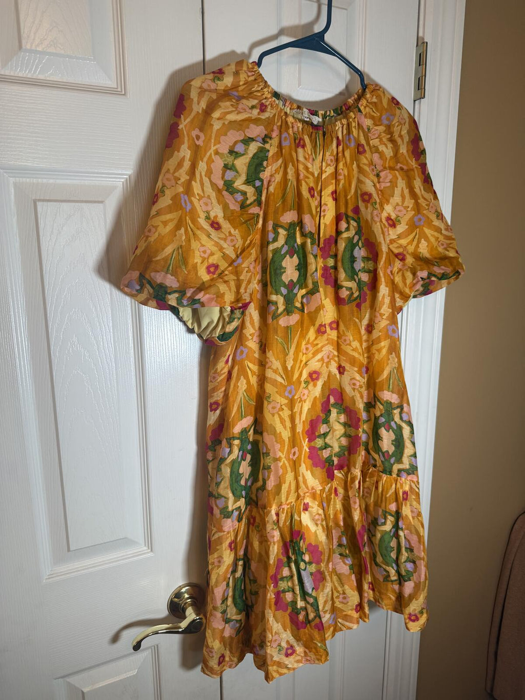 Marie Oliver Floral Puff Sleeve Mini Dress Women’s Size XL