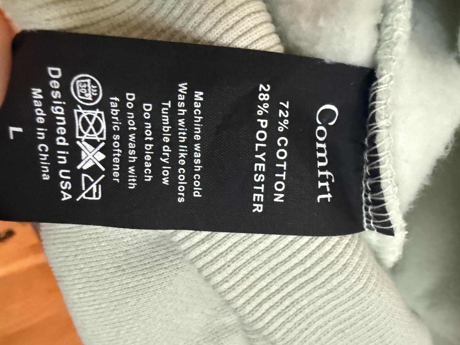 Comfrt Collection Pastel Edit Hoodie Large Mint Green