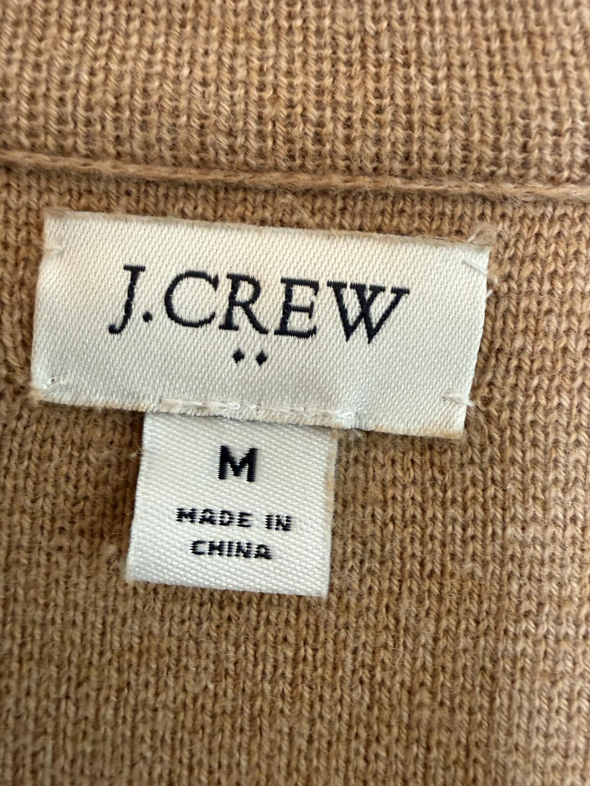 J.Crew Women's M Camel Knit Sweater Blazer Cardigan Jacket