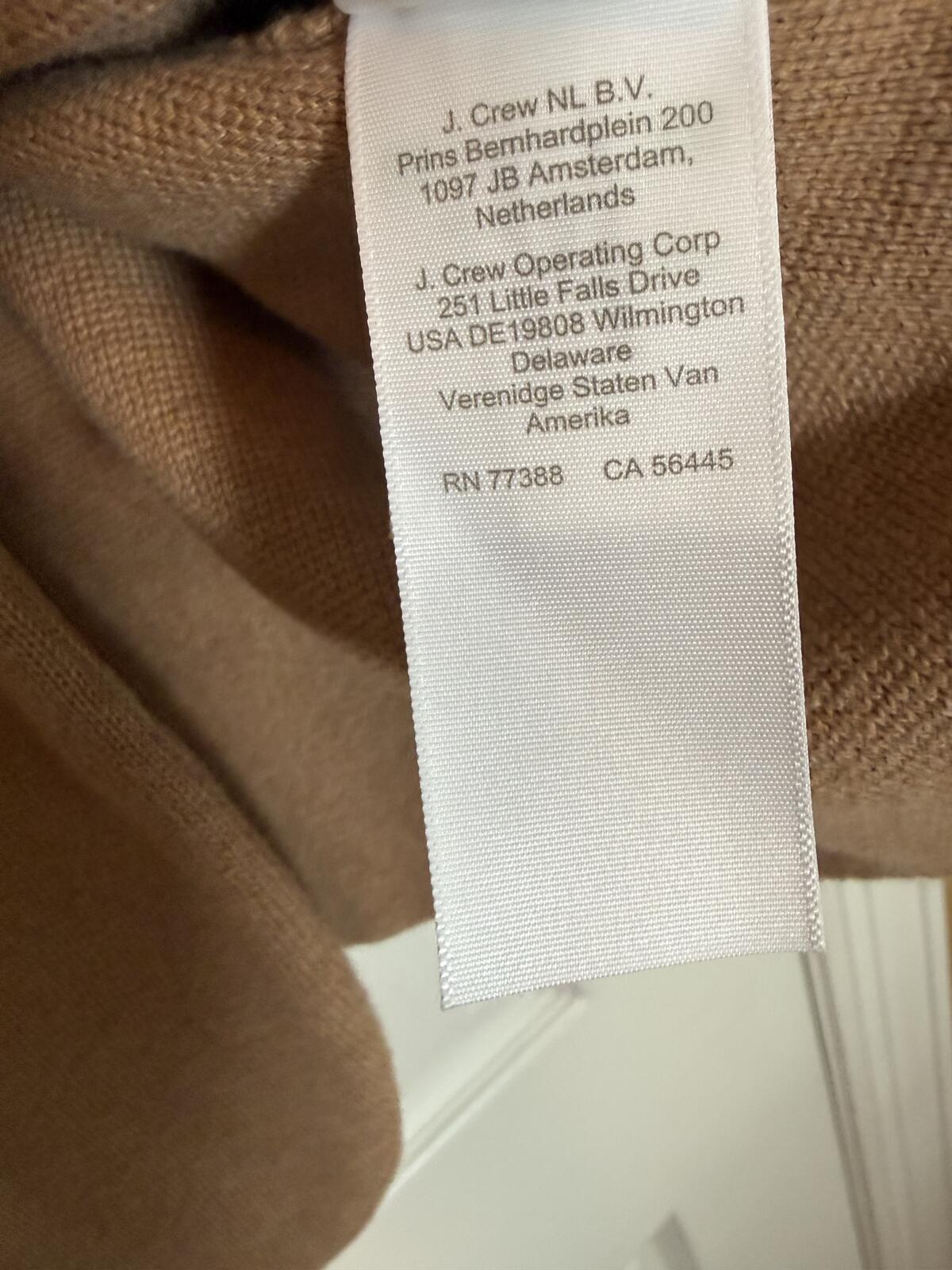 J.Crew Women's M Camel Knit Sweater Blazer Cardigan Jacket