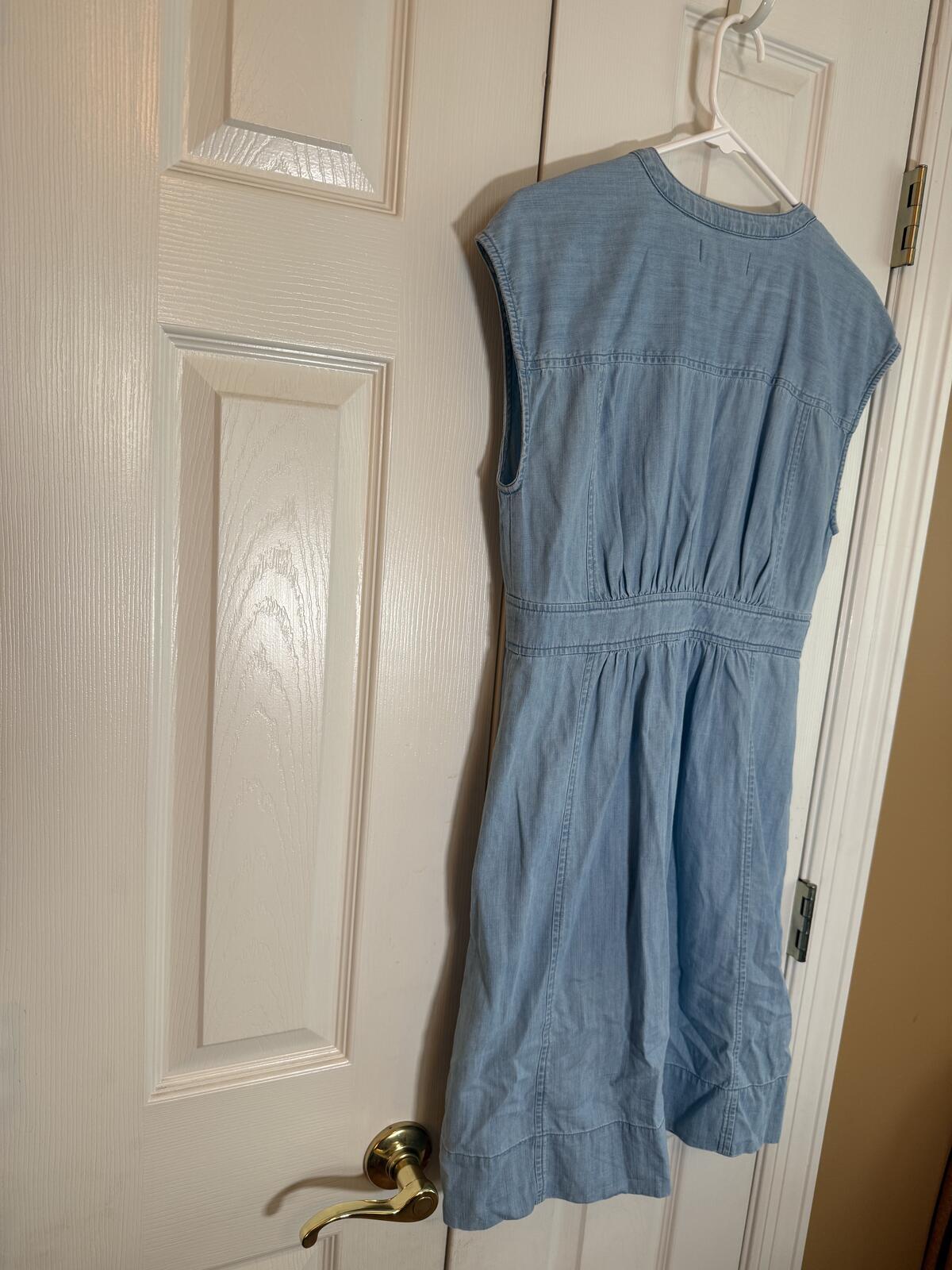 Madewell Chambray Button Front Midi Dress Women’s Size 2