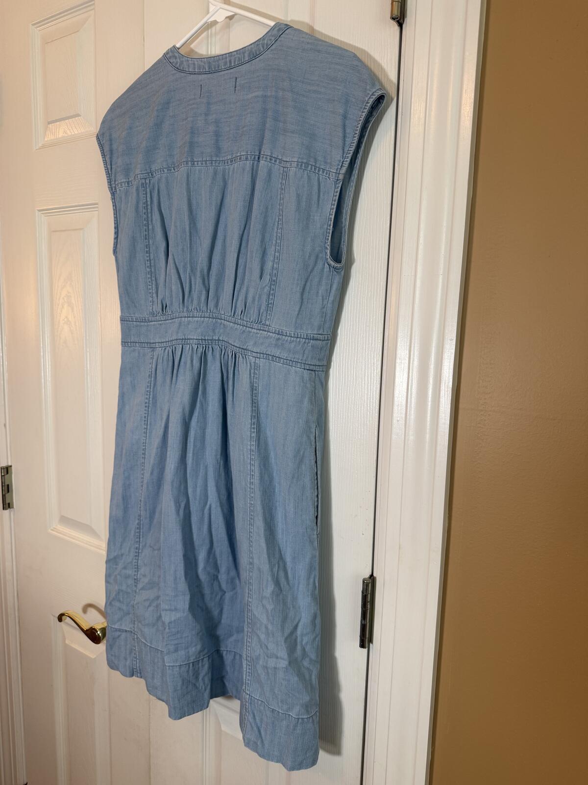 Madewell Chambray Button Front Midi Dress Women’s Size 2