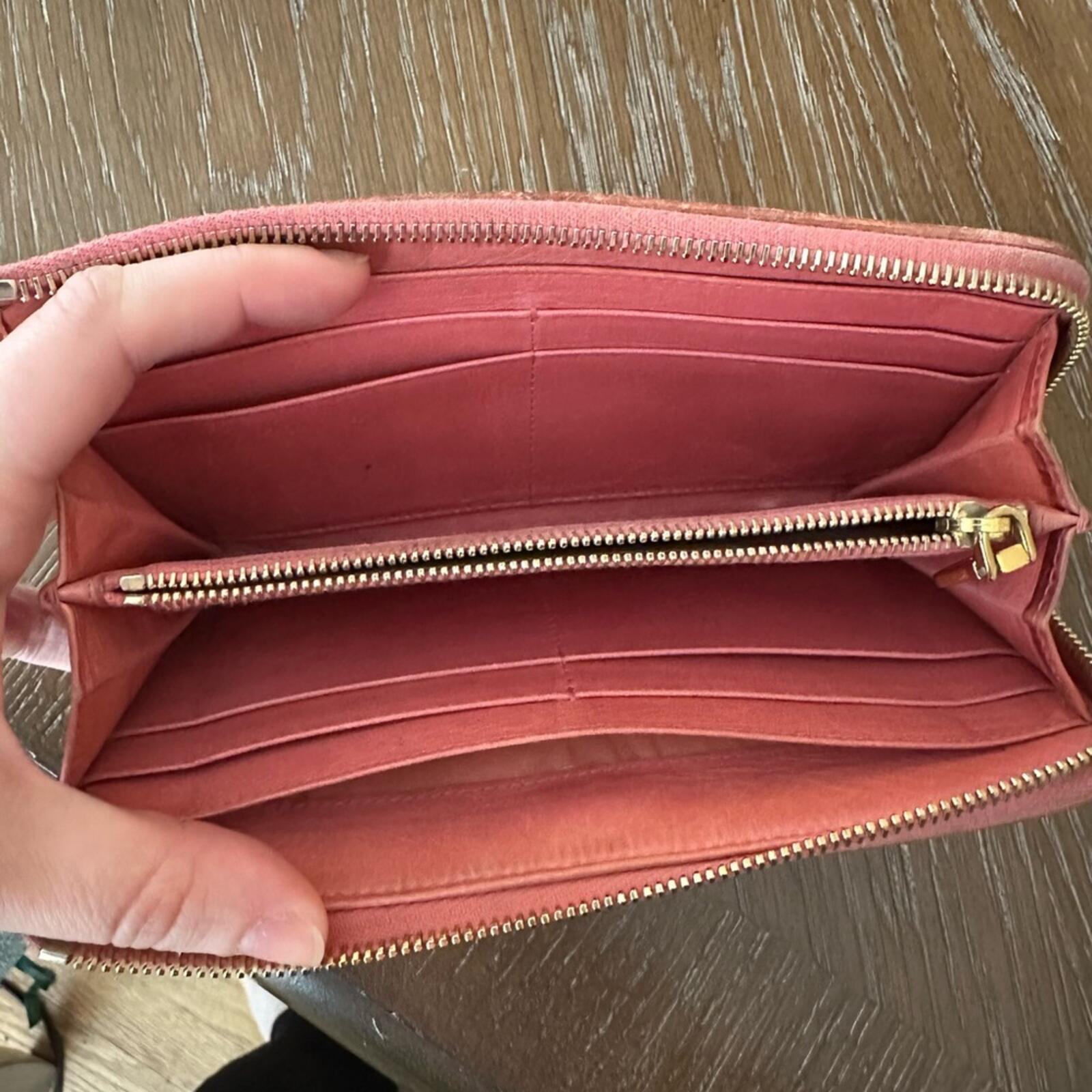 Miu Miu Quilted Bow Zip Wallet