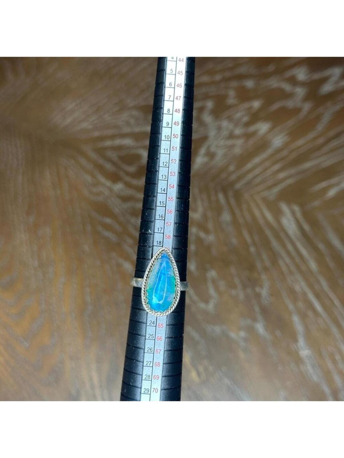 Blue Moonstone and Sterling Silver Ring