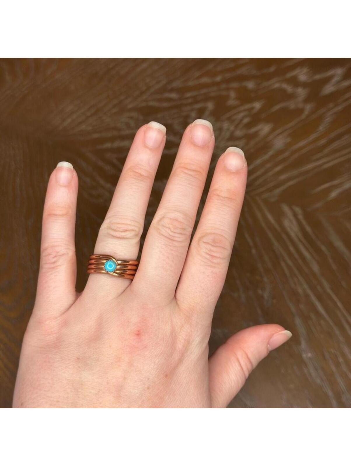 Turquoise and Copper Ring