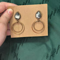 White buffalo Copper Earrings